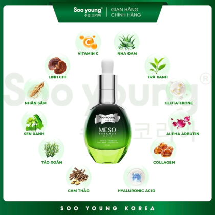 Serum Lục Tảo Soo Young Meso Essence 35ml Phiên Bản Mới  Tặng Sữa Rửa Mặt Mini