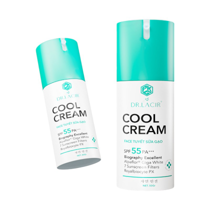 Dr Lacir Cool Cream Face Tuyết Sữa Gạo 50g SPF 55 PA+++