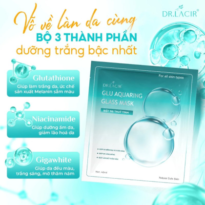 Mặt Nạ Thủy Tinh Dr Lacir Glu Aquaring Glass Mask Hộp 6 Miếng