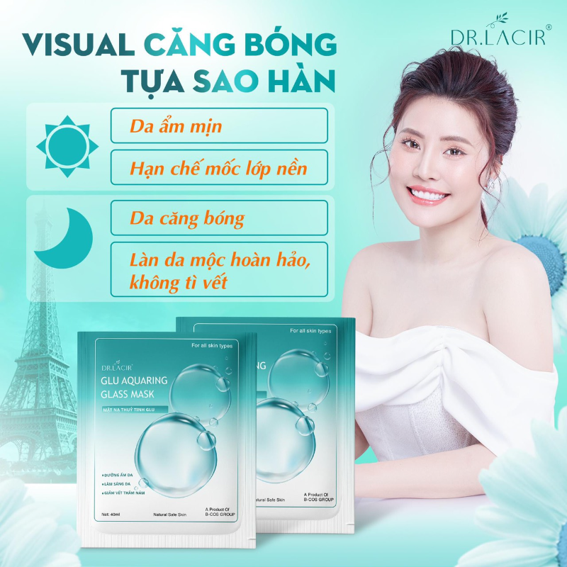 Da nhạy cảm khó chiều vẫn được yêu với Mặt Nạ Thủy Tinh Dr Lacir Glu Aquaring Glass Mask