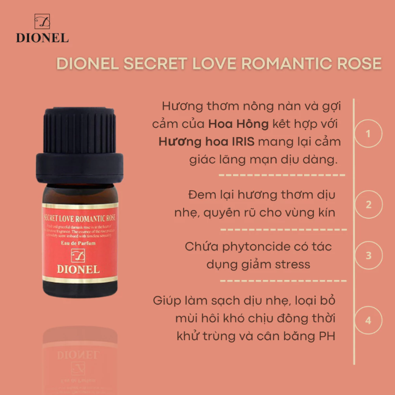 Nước hoa vùng kín Dionel Secret Love Romantic Rose