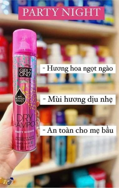 Dầu Gội Khô Girlz Only Màu Hồng 200ml Party Nights