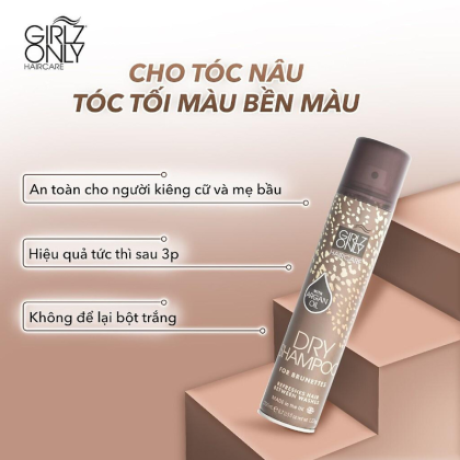 Dầu Gội Khô Girlz Only Màu Nâu 200ml For Brunettes