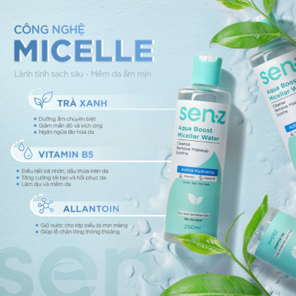 Nước Tẩy Trang Senz Aqua Boost Micellar Water 150ml