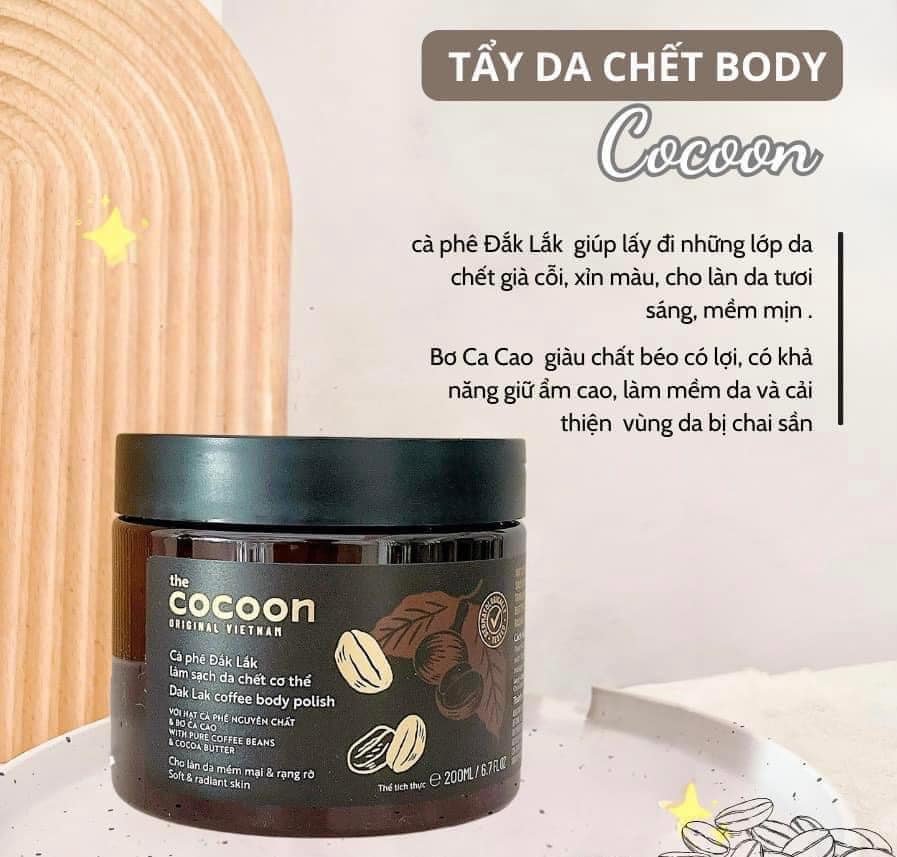 Tẩy trang cà phê Đắk Lắk làm sạch body Cocoon Original Việt Nam