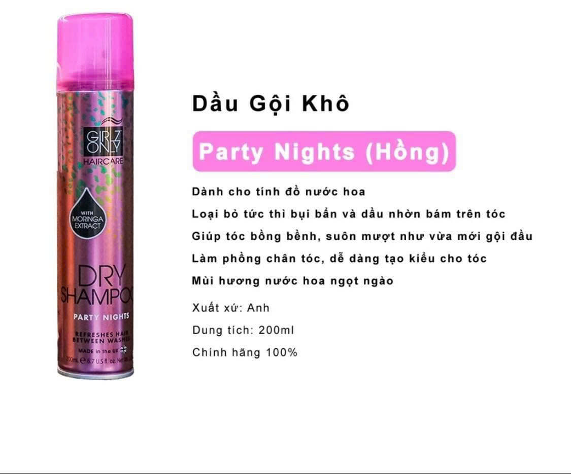 Dầu Gội Khô Girlz Only Màu Hồng 200ml