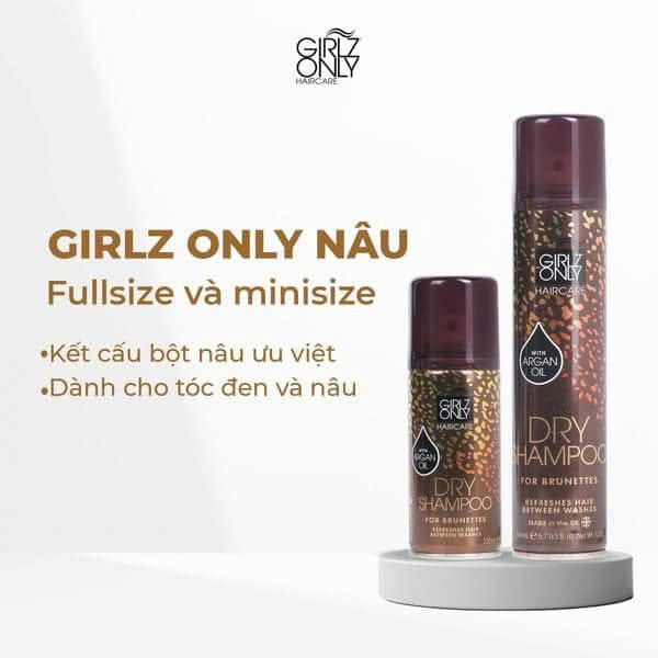 Dầu Gội Khô Girlz Only Màu Nâu 200ml