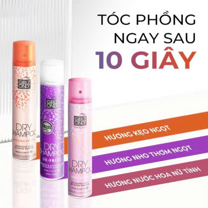 Dầu Gội Khô Girlz Only Màu Tím 200mlDe-Frizz