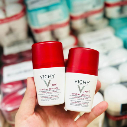 Vichy Détranspirant Intensif 72H - Lăn Khử Mùi Hiệu Quả Kéo Dài 72H 50ml Nắp Đỏ