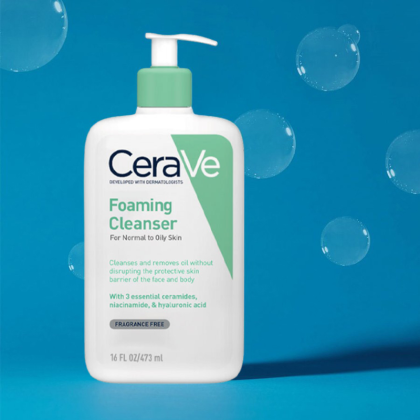 Sữa Rửa Mặt Tạo Bọt Dịu Nhẹ Cerave Foaming Cleanser Màu Xanh Ngọc  Dành cho da dầu