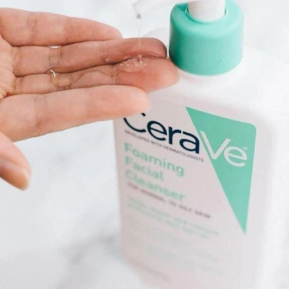 Sữa Rửa Mặt Tạo Bọt Dịu Nhẹ Cerave Foaming Cleanser Màu Xanh Ngọc  Dành cho da dầu