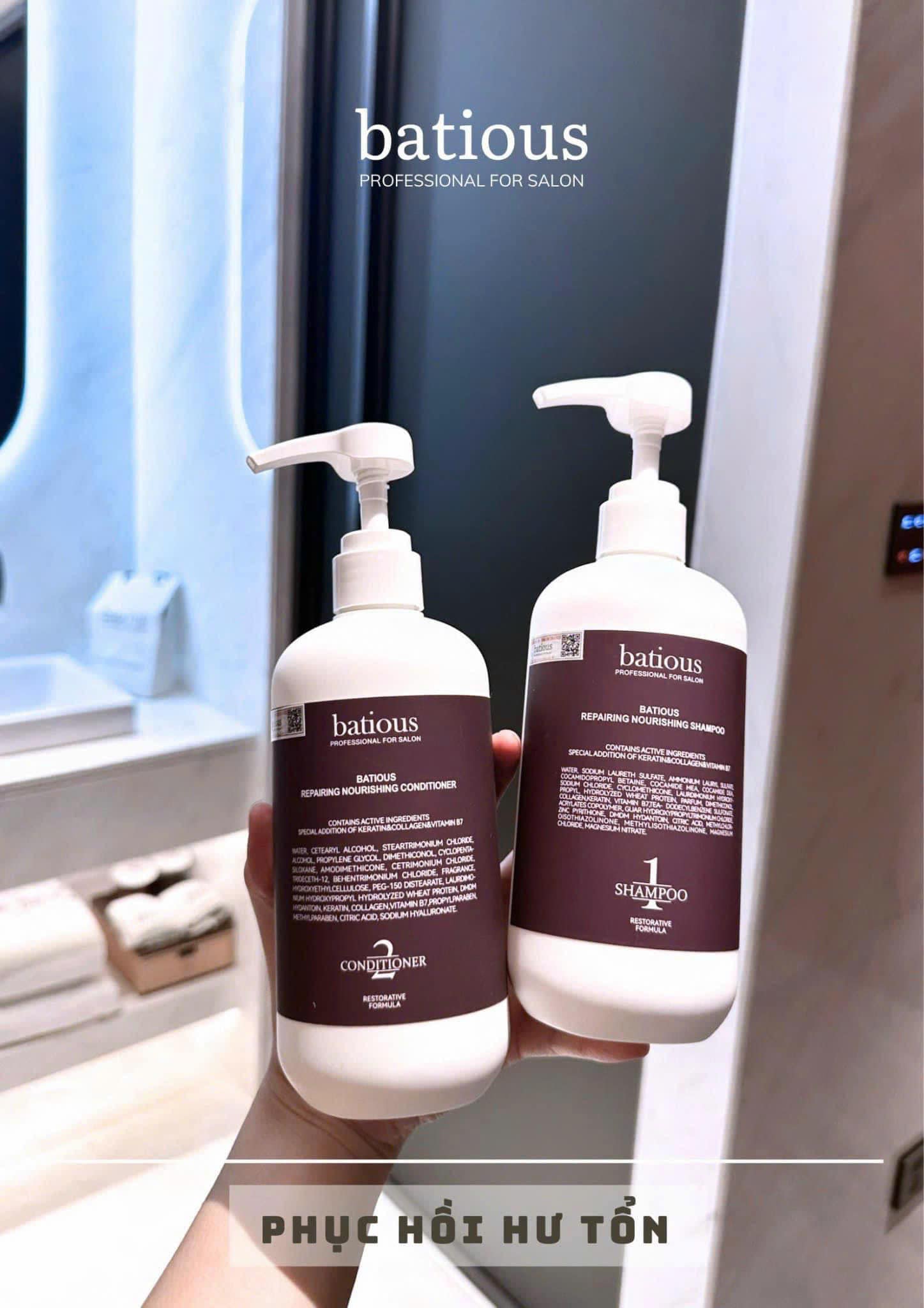 bộ gôi xả 3 màu Batious Shampoo