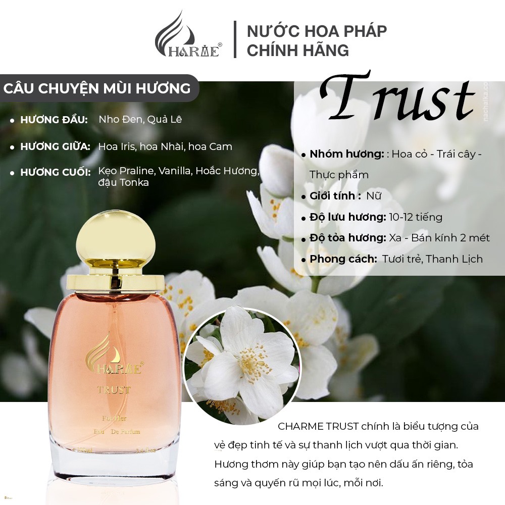 Top nước hoa nữ Hot của Charme