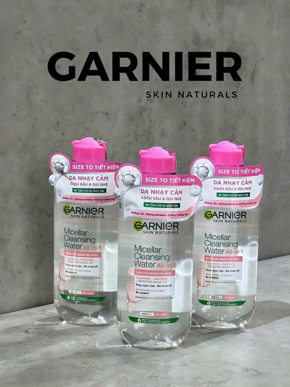 Nước Tẩy Trang Garnier Micellar Cleansing Water For Sensitive Skin 400ml