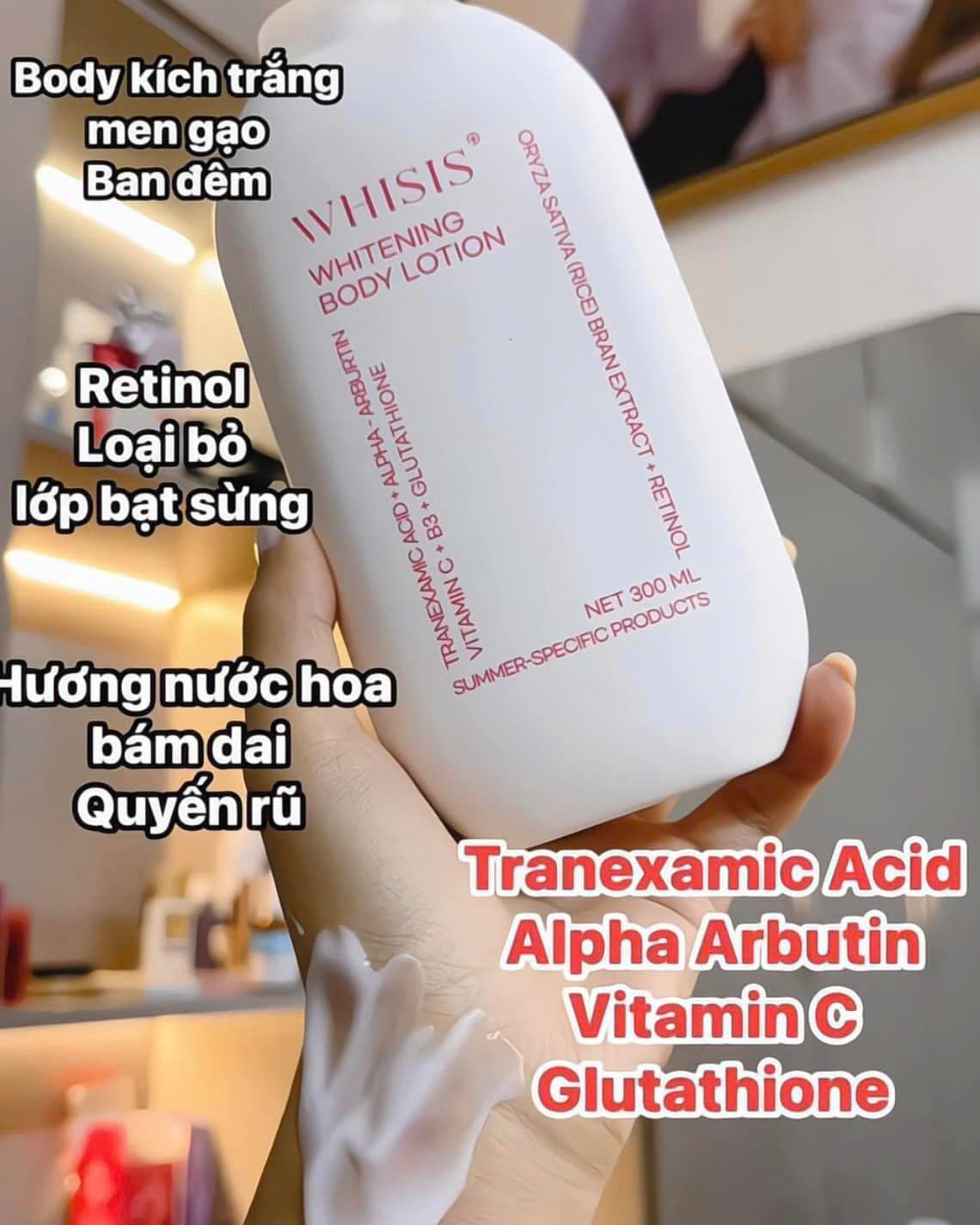 Dưỡng Thể WHISIS Premium Collagen Whitening Body Lotion