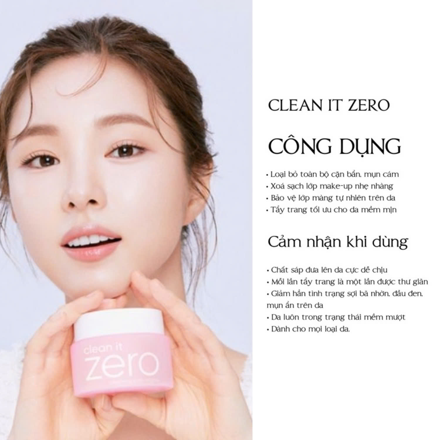 Tẩy trang dễ dàng, nhanh gọn mà vẫn đảm bảo sạch sâu với Sáp tẩy trang Banila.co Clean It Zero