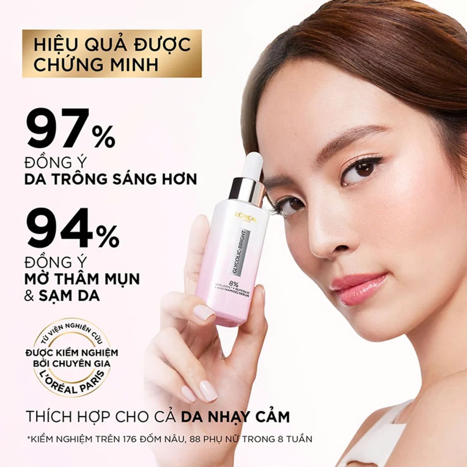 Tới mùa rồi, dưỡng trắng thôi Serum Dưỡng Sáng Da Mờ Thâm Nám Loreal Glycolic Bright 8%