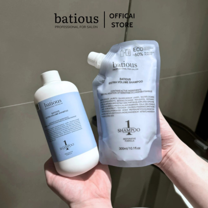 Dầu Gội Refill Batious Extra Volume Shampoo Màu Xanh Dạng Túi 300ml