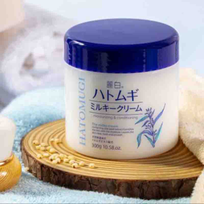 Kem Dưỡng Hatomugi Cấp Ẩm & Làm Sáng Da 300g Reihaku Hatomugi Milky Cream