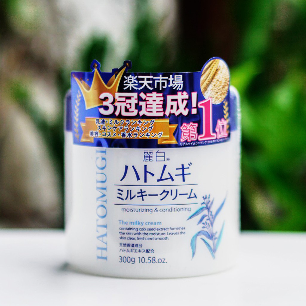 Kem Dưỡng Hatomugi Cấp Ẩm & Làm Sáng Da 300g Reihaku Hatomugi Milky Cream