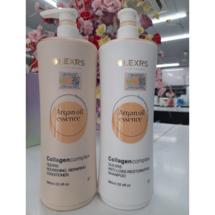 Combo Gội Xả Olexrs Argan Oil Essence Màu Cam 500ml