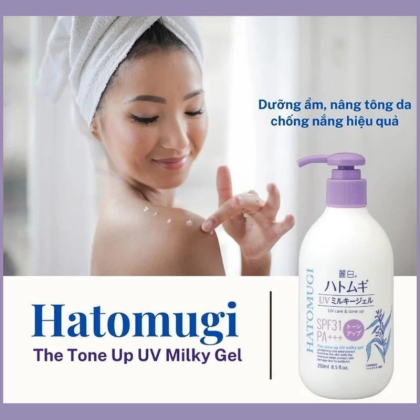 Sữa Dưỡng Thể Hatomugi Chống Nắng & Nâng Tông SPF31 PA+++ 250ml