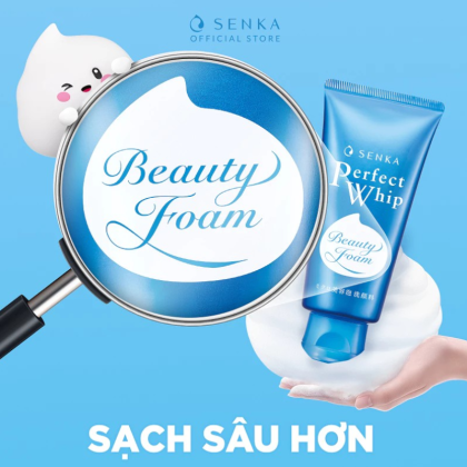 Sữa rửa mặt SENKA Perfect Whip 120g Màu xanh