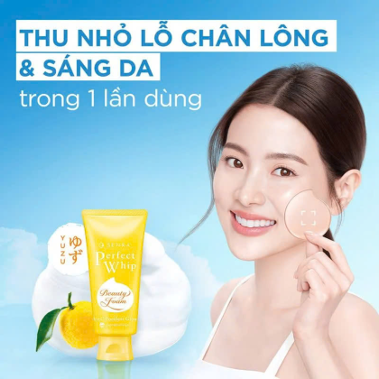 Senka đã cho ra mắt Sữa Rửa Mặt Làm Sáng Da Senka Perfect Whip Vitamin C Poreless Glow 100g