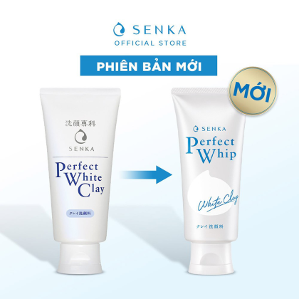 Sữa Rửa Mặt Senka Chiết Xuất Đất Sét Trắng Làm Đều Màu Da Perfect White Clay 120g