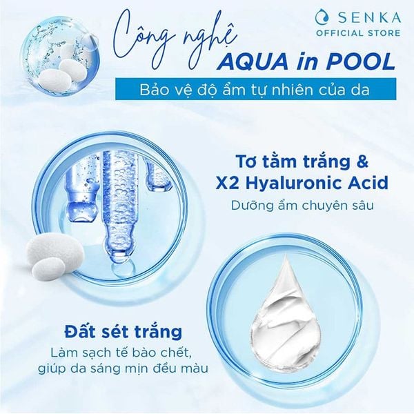 Sữa Rửa Mặt Senka Perfect Whip Đất Sét Màu Trắng 120g - Dành Cho Da Dầu Mụn