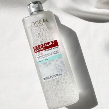 Nước Tẩy Trang Dành Cho Da Dầu L’oreal Revitalift Crystal Purifying Micellar Water For Oily Skin