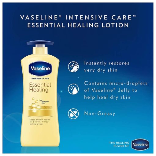 Sữa Dưỡng Thể Vaseline Intensive Care Essential Healing Màu Vàng 725ml Hàng Xách Tay