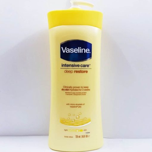 Sữa Dưỡng Thể Vaseline Intensive Care Essential Healing Màu Vàng 725ml Hàng Xách Tay