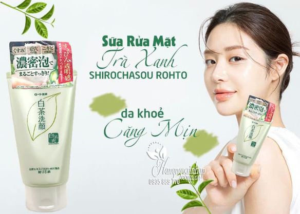 Sữa rửa mặt trà xanh Rohto Shirochasou 120g