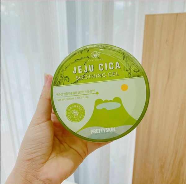 Gel dưỡng rau má jeju cica soothing gel. Làm dịu tức thì làn da kích ứng