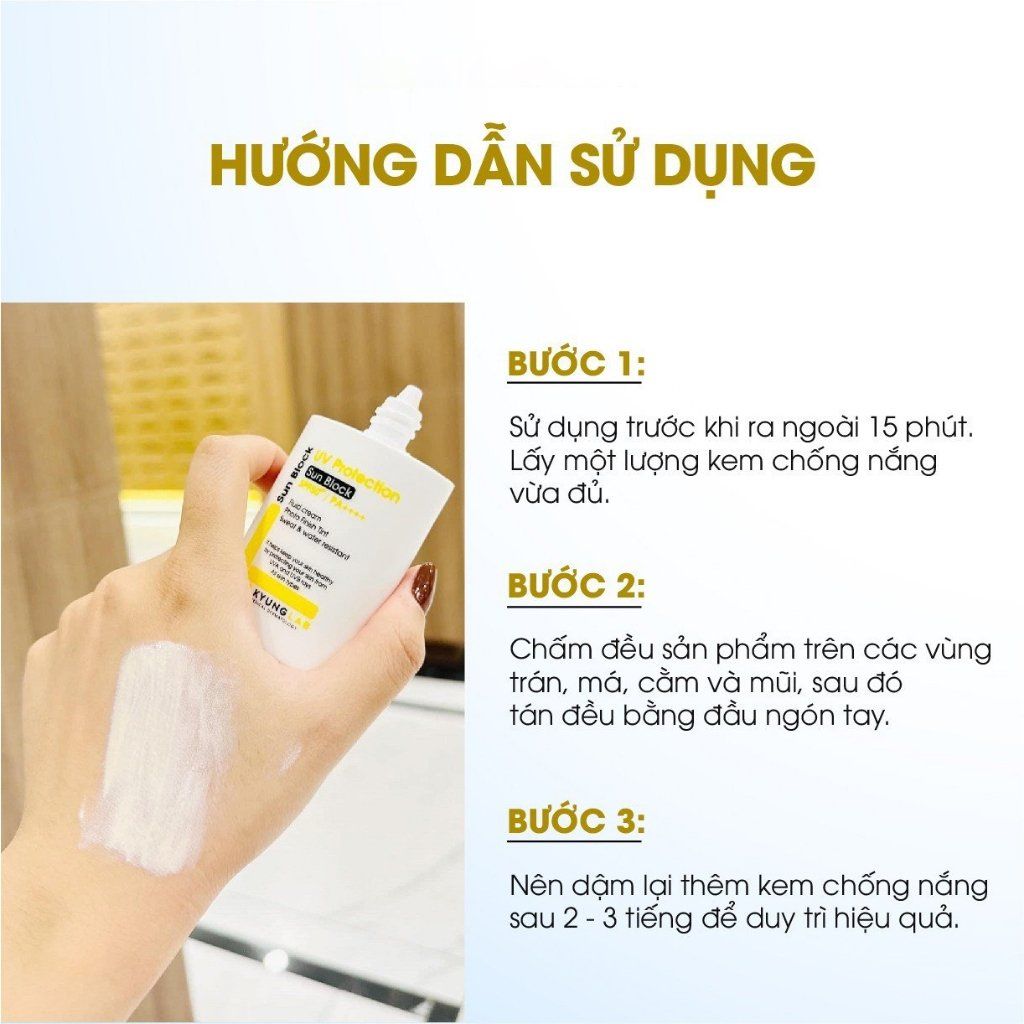 Kyung Lab Kem chống nắng UV Protection Sun Block 50ml giúp ngăn ngừa các chất gây viêm xâm nhập vào tế bào