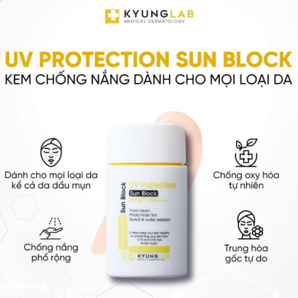 Kyung Lab Kem chống nắng UV Protection Sun Block 50ml dưỡng ẩm kháng viêm chống lại quá trình lão hóa sớm