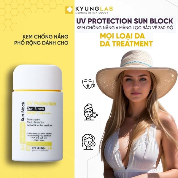 Kyung Lab Kem chống nắng UV Protection Sun Block 50ml dưỡng ẩm kháng viêm chống lại quá trình lão hóa sớm