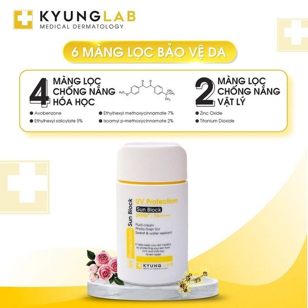 Kyung Lab Kem chống nắng UV Protection Sun Block 50ml dưỡng ẩm kháng viêm chống lại quá trình lão hóa sớm