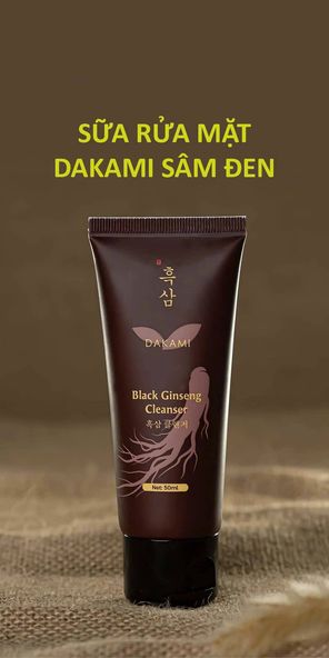 Sữa Rửa Mặt Nhân Sâm Đen Dakami Black Ginseng Cleanser 50ml