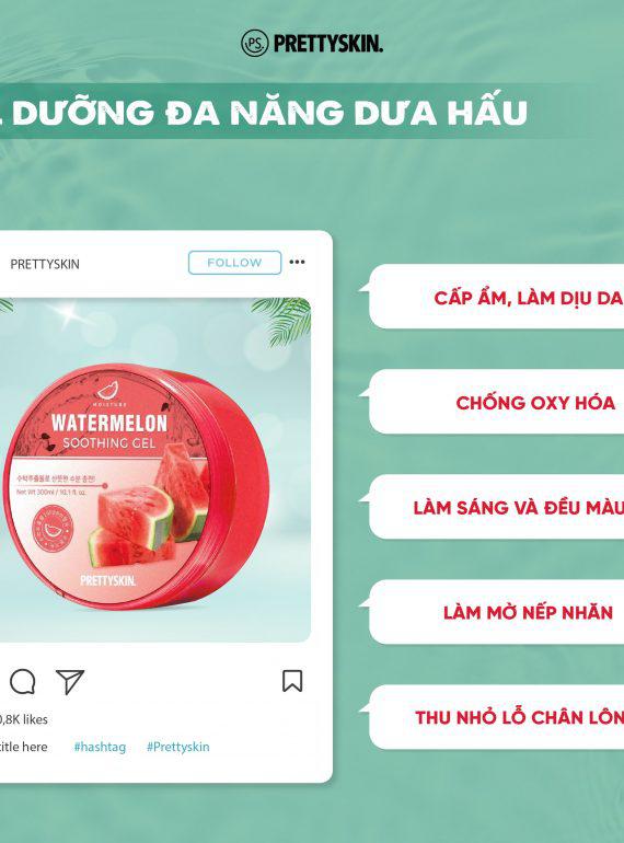 Gel dưỡng dưa hấu Pretty Skin Watermelon Soothing Gel