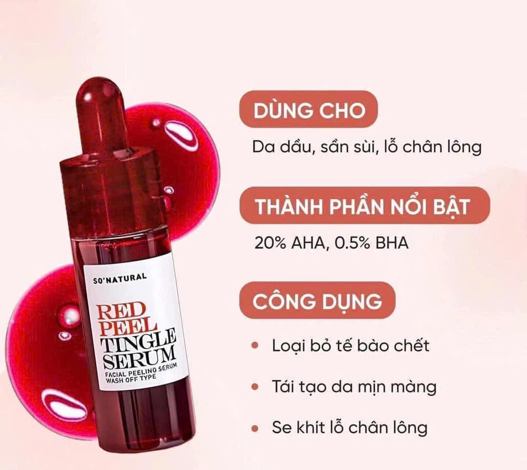 Tinh chất tẩy tế bào chết Red Peel Tingle Serum Mini 11ml cho làn da mềm mại rạng rỡ