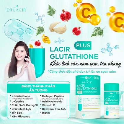 Viên uống trắng da  Glutathione 600 Dr Lacir được đánh giá cao về hiệu quả và độ an toàn