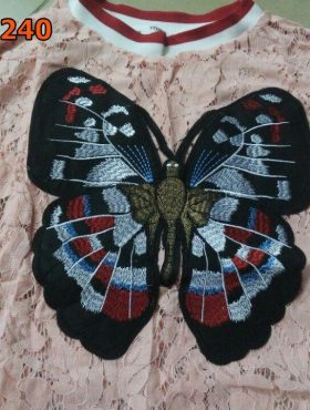 Áo ren nữ thêu hình bướm