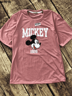 Áo teen tay lỡ nữ in chuột Mickey ngộ nghĩnh