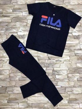 Đồ bộ thun dẽo quần dài in chữ FILA