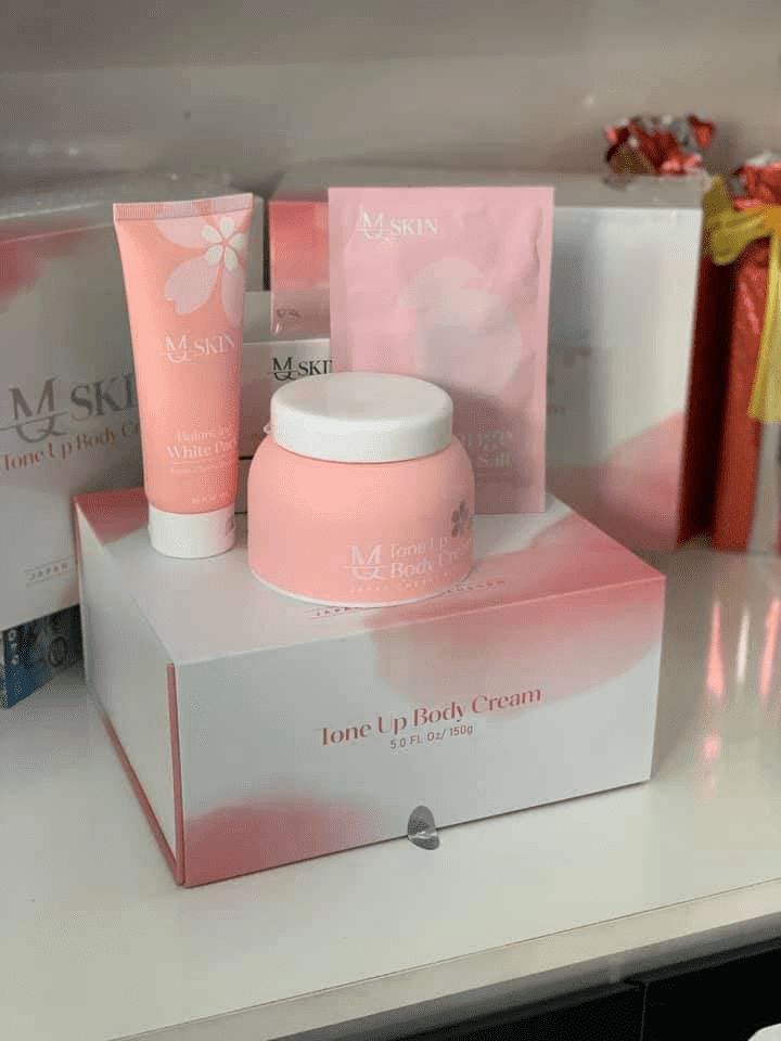 Bộ mỹ phẩm MQ Skin dưỡng trắng body da hoa anh đào chính hãng