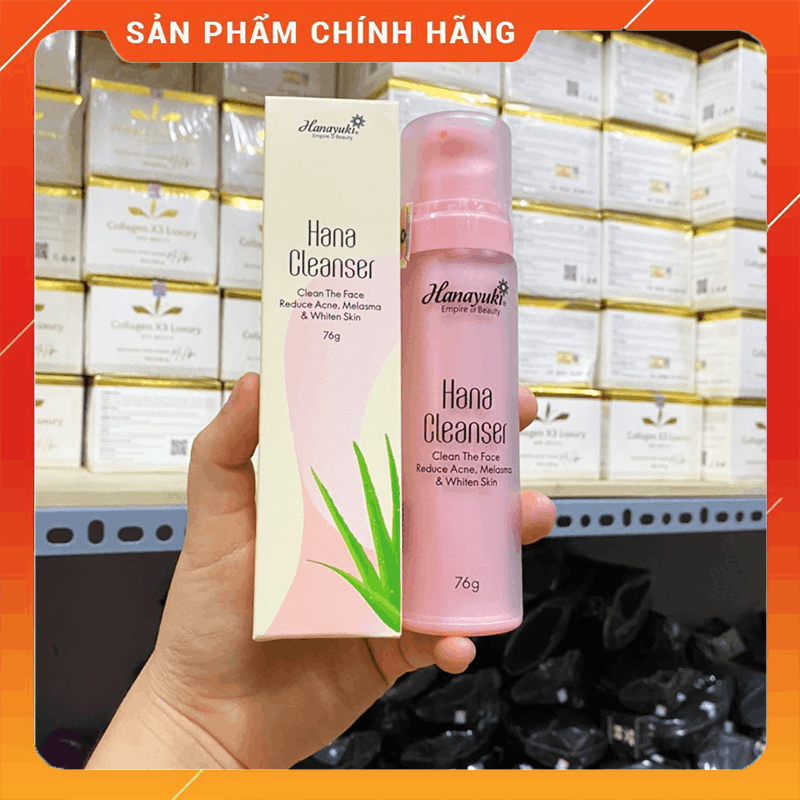 Sữa rửa mặt không bọt Hana Cleanser mini Hanayuki chính hãng