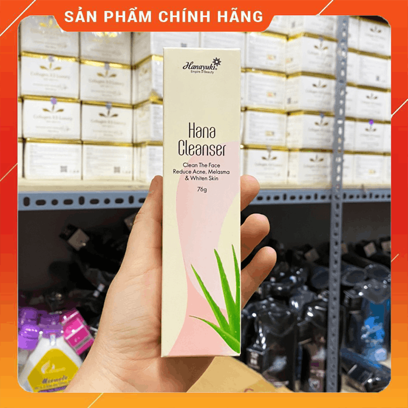 Sữa rửa mặt không bọt Hana Cleanser mini Hanayuki chính hãng