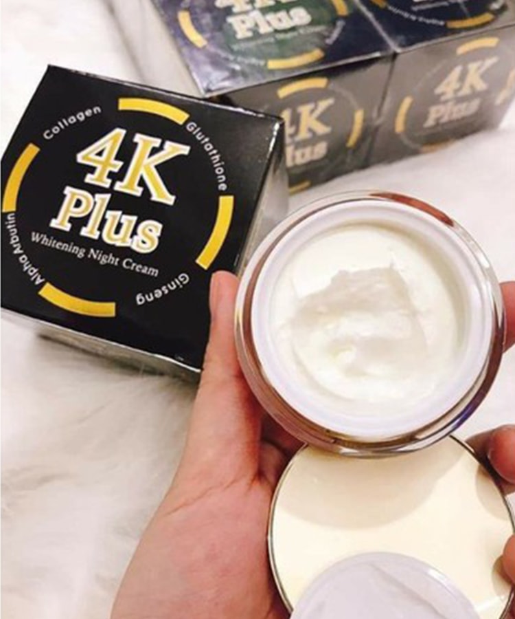Kem 4k Plus Whitening Night Creams dưỡng trắng da nhanh chóng sau 7 đến 10 ngày sử dụng.